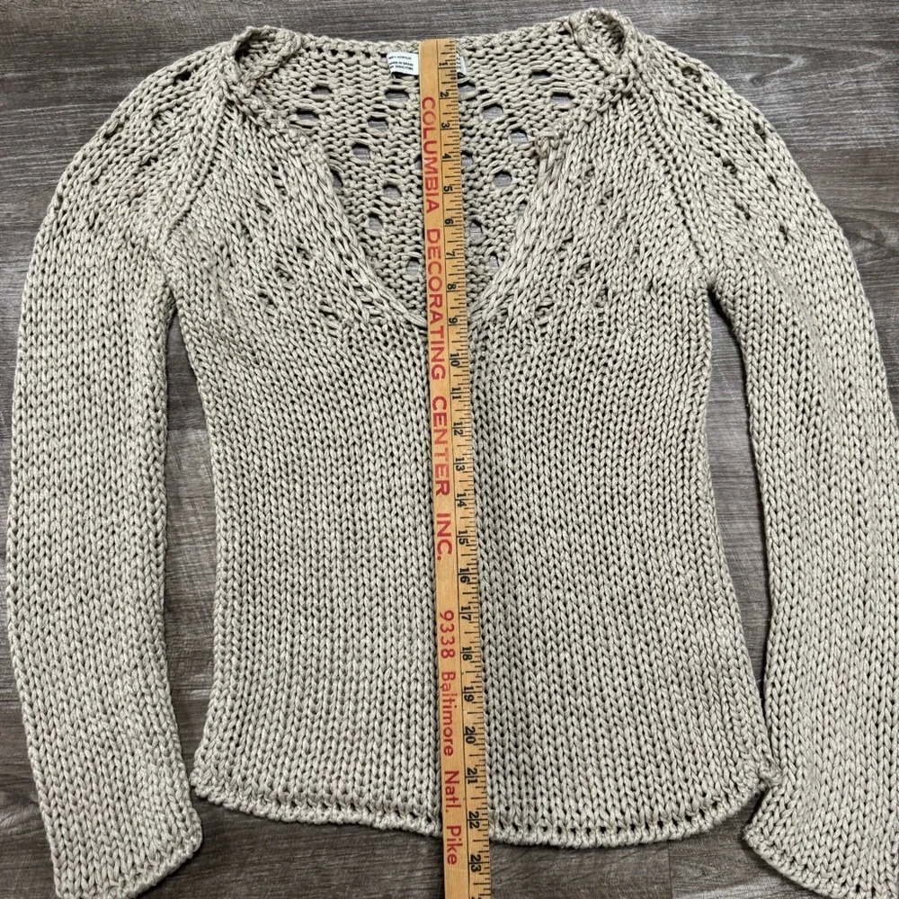 Zara Knit Beige Sweater Size Medium